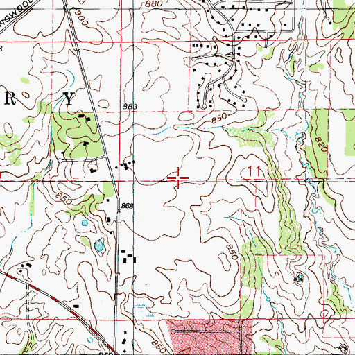 Topographic Map of Pioneer Tree Farm, IL