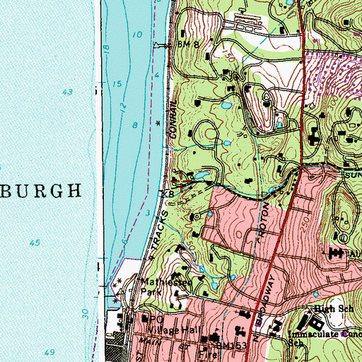 Topographic Map of Sunnyside, NY