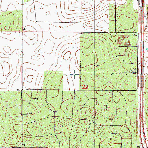 Topographic Map of Hammett Bowen Elementary School, FL