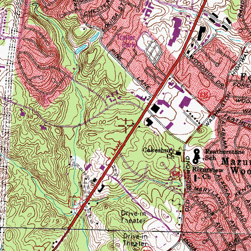 Topographic Map of Market at Opitz Crossing, VA