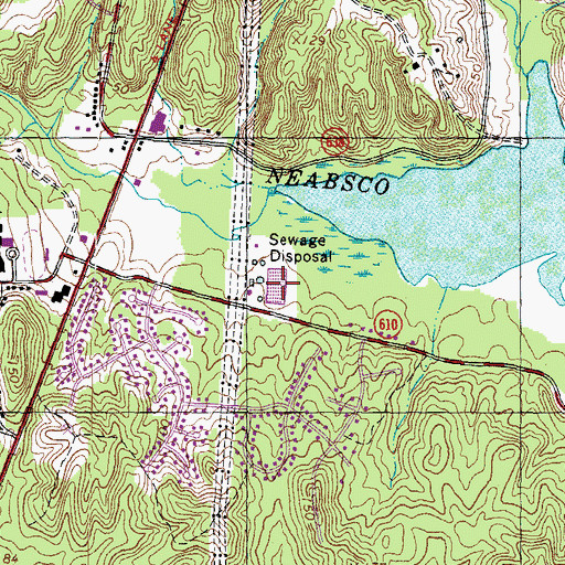 Topographic Map of Neabsco Eagles Park, VA