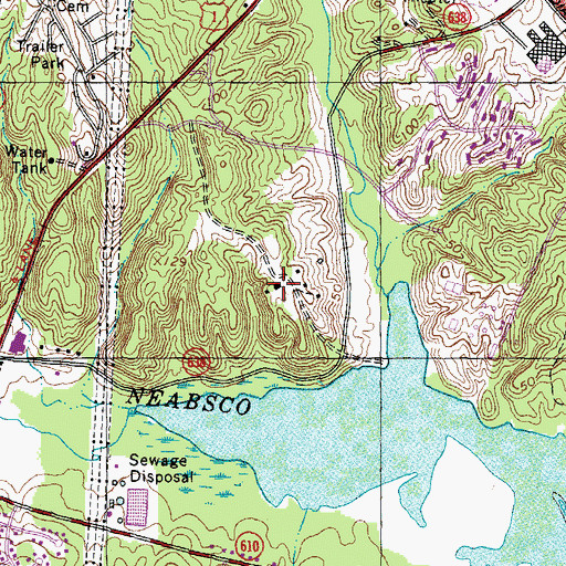 Topographic Map of Rippon Lodge, VA