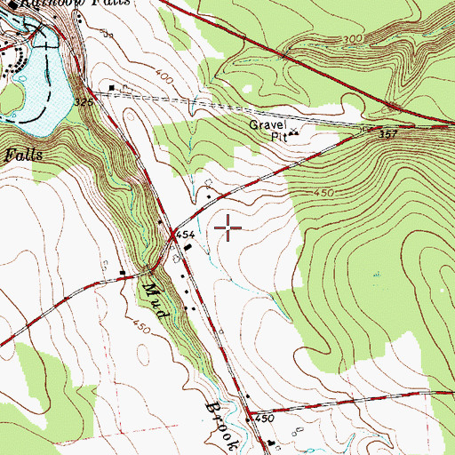 Topographic Map of Clover Mead Farm, NY