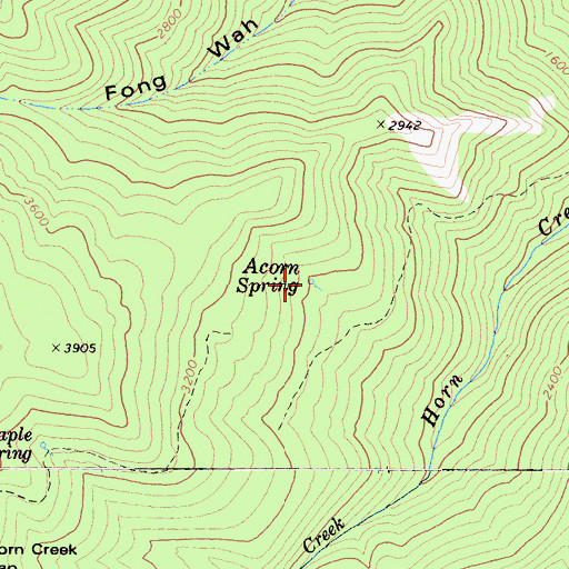 Topographic Map of Acorn Spring, CA