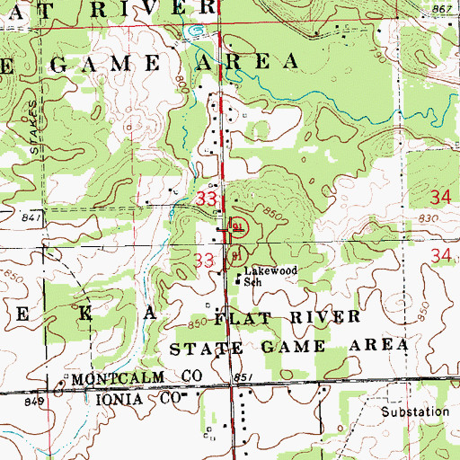 Topographic Map of Greenbriar Estates Mobile Home Park, MI