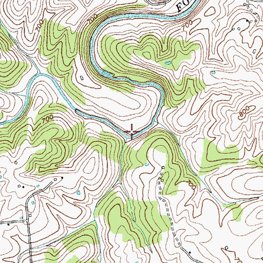 Topographic Map of Gum Lick Spring (historical), KY