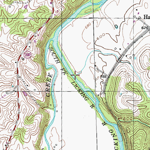Topographic Map of Johnsons Branch, KY