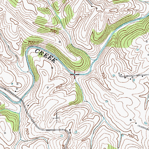 Topographic Map of Low Branch Fork Lick Creek, KY