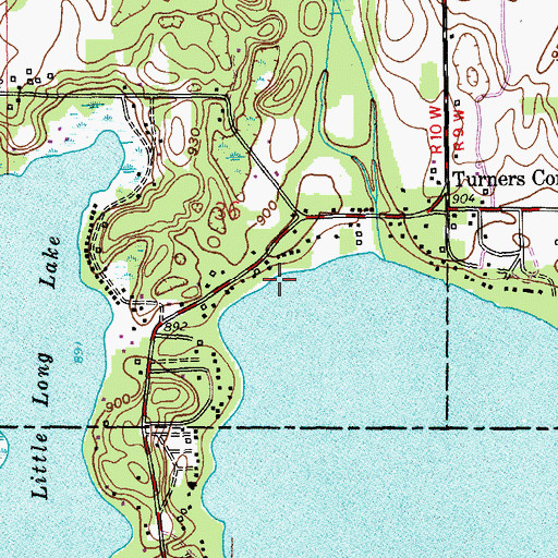 Topographic Map of Thomas' Mills Historical Marker, MI