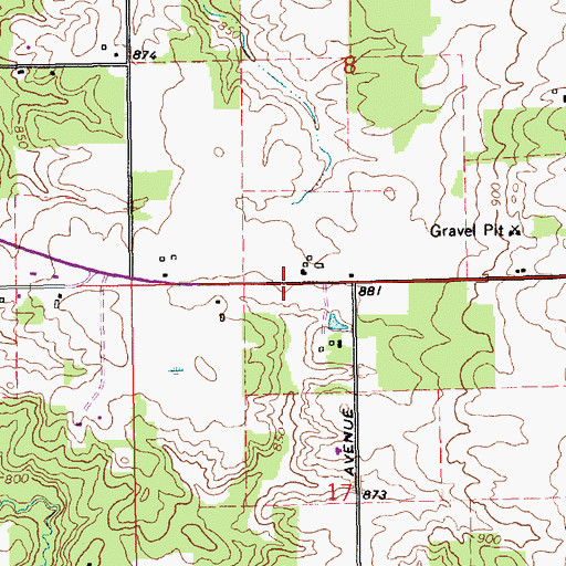 Topographic Map of Rockford Springs Community Church, MI