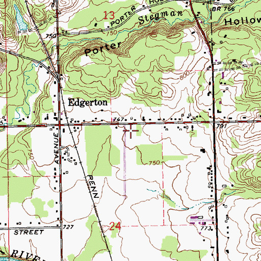 Topographic Map of Chauteau Algoma Estates Mobile Home Park, MI