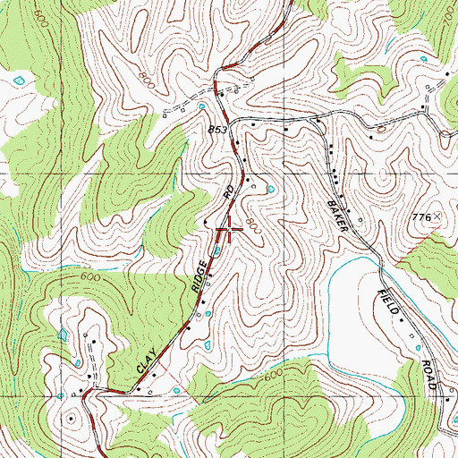 Topographic Map of Clay Ridge, KY