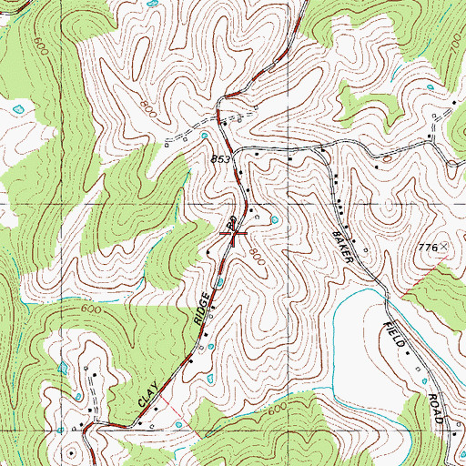 Topographic Map of Pleasant Ridge, KY