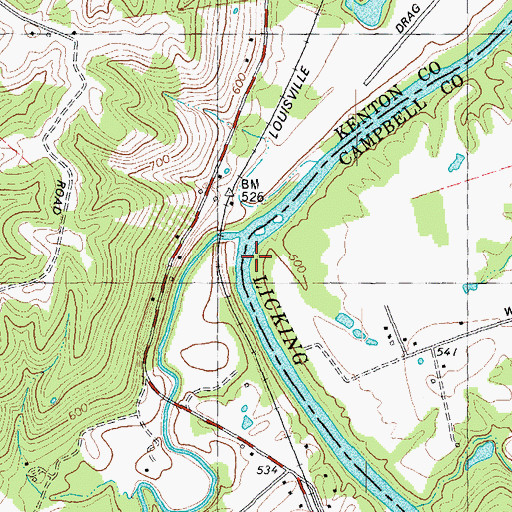 Topographic Map of Wilmington (historical), KY