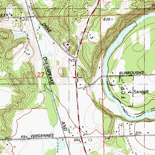 Topographic Map of Kingdom Hall of Jehovah's Witnesses, MI