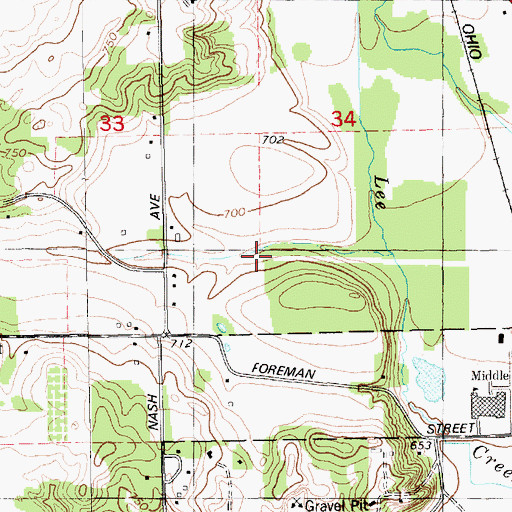 Topographic Map of Cooper Woodland Preserve, MI