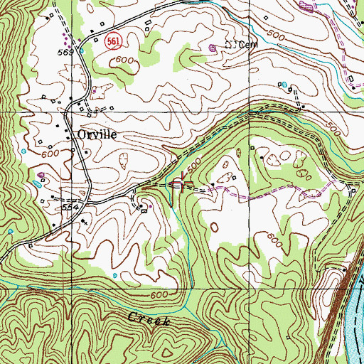 Topographic Map of School Number Eight (historical), KY