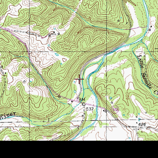 Topographic Map of School Number Thirty-Five (historical), KY