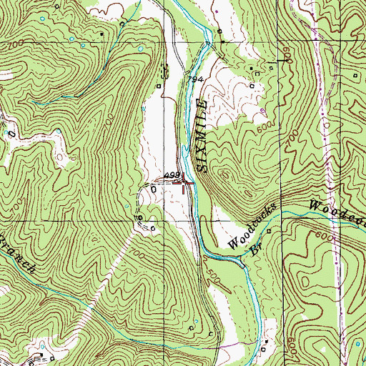 Topographic Map of Sixmile (historical), KY