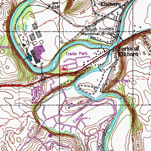 Topographic Map of Camp Madison (historical), KY