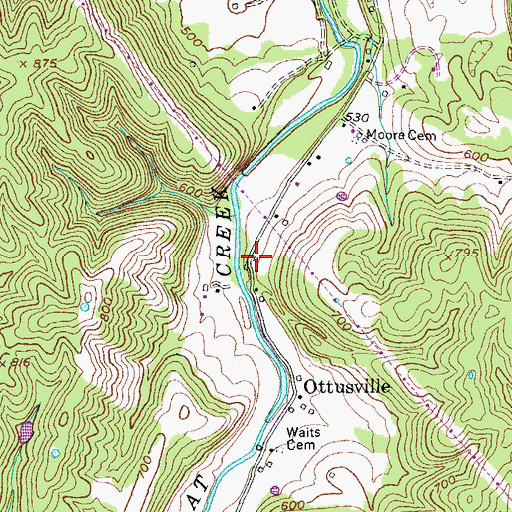 Topographic Map of Flat Creek School (historical), KY