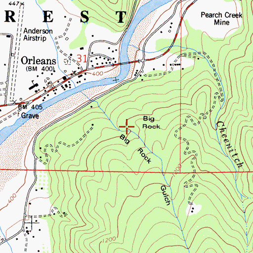 Topographic Map of Big Rock, CA