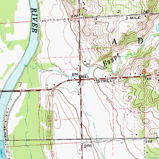 Topographic Map of Chapel Post Office (historical), MI