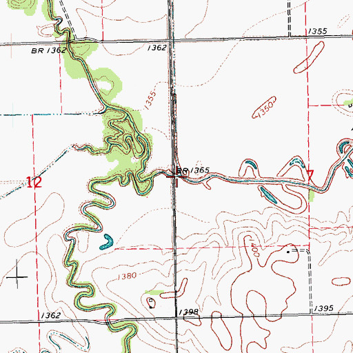 Topographic Map of Nadrchals Minnow Creek, NE