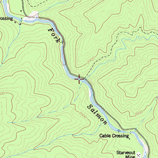 Topographic Map of Black Bear Creek, CA