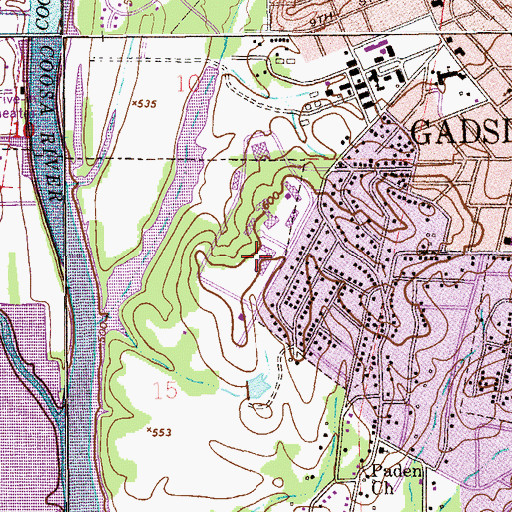 Topographic Map of Beck Field House, AL
