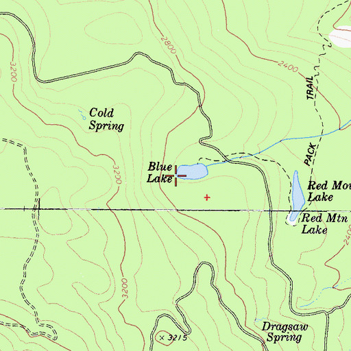 Topographic Map of Blue Lake, CA