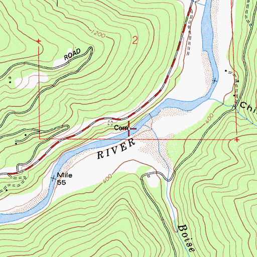 Topographic Map of Boise Creek, CA