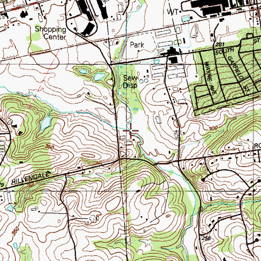 Topographic Map of Scarlett Run, PA