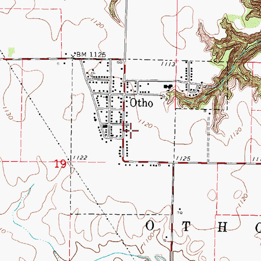 Topographic Map of Otho Fire and Rescue, IA