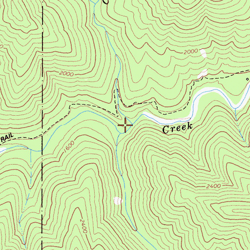 Topographic Map of Canyon Creek, CA