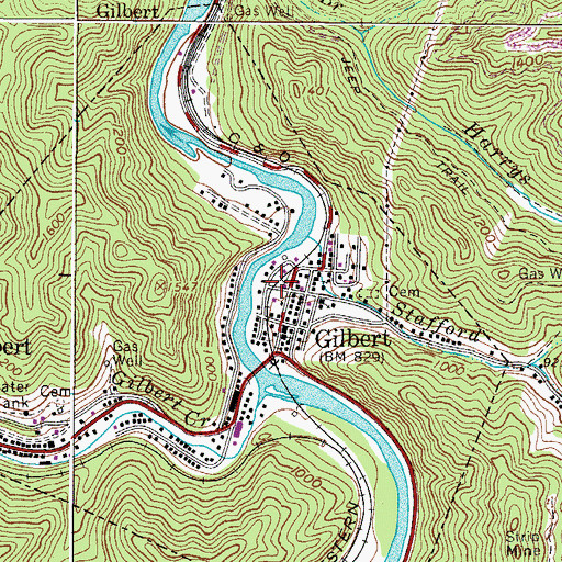 Topographic Map of Stafford Emergency Medical Services Incorporated, WV
