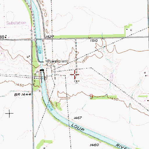Topographic Map of Drinnin Feedlots, NE