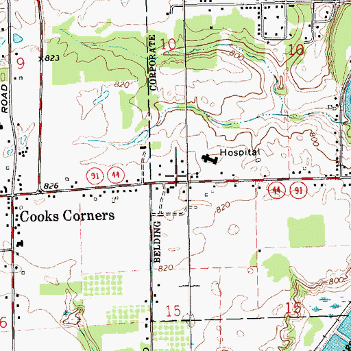 Topographic Map of Wellington Estates Mobile Home Park, MI