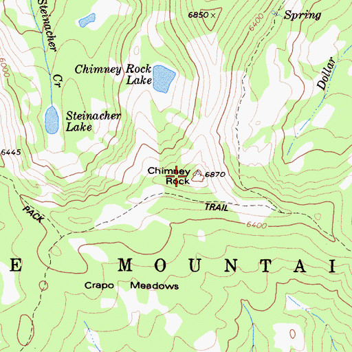 Topographic Map of Chimney Rock, CA