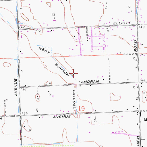Topographic Map of McSwain Census Designated Place, CA