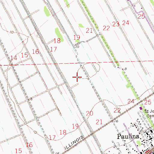 Topographic Map of Paulina Census Designated Place, LA
