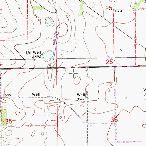 Topographic Map of Nadine Census Designated Place, NM