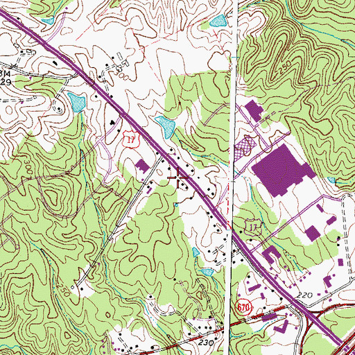 Topographic Map of Southern Gateway Census Designated Place, VA