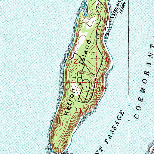 Topographic Map of Ketron Island Census Designated Place, WA