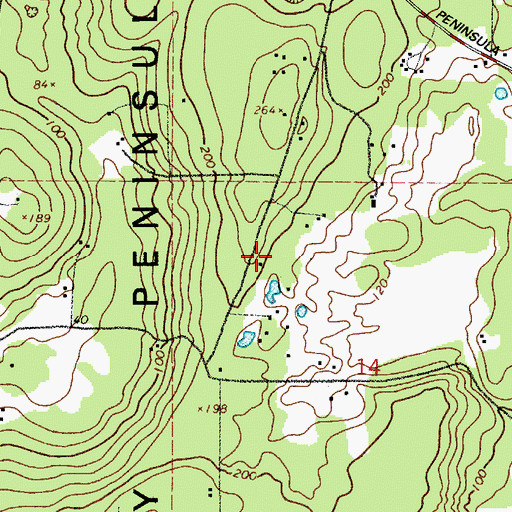 Topographic Map of Longbranch Census Designated Place, WA