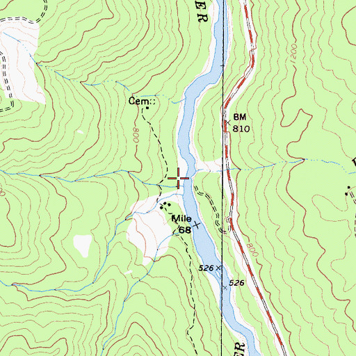 Topographic Map of Davis Creek, CA