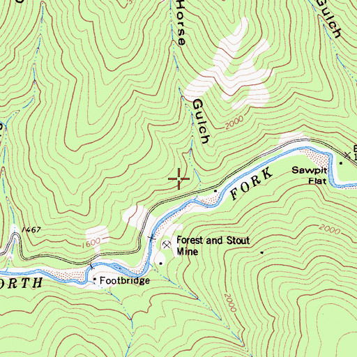 Topographic Map of Dead Horse Gulch, CA