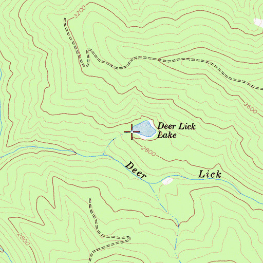 Topographic Map of Deer Lick Lake, CA