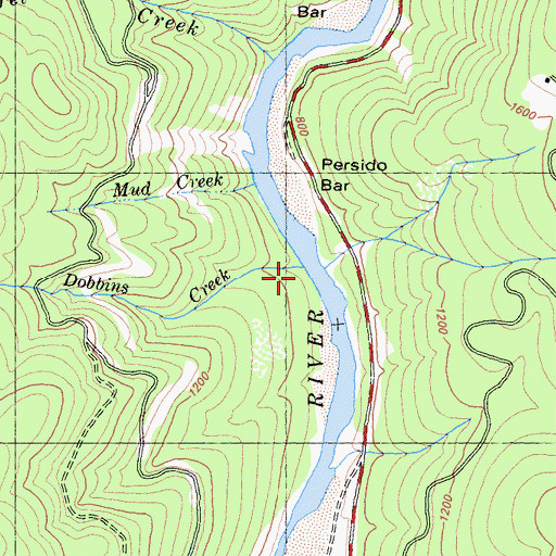 Topographic Map of Dobbins Creek, CA