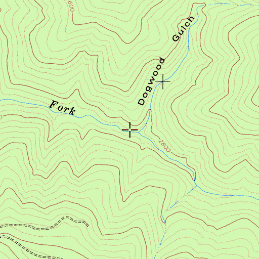 Topographic Map of Dogwood Gulch, CA